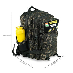 MuscleBlaze Tactical Backpack, Stealth Black, 45L