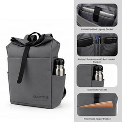 Storite Premium 15.6 Inch Laptop Backpack for Men & Women (Grey)
