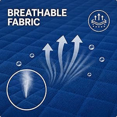 La Verne 100% Waterproof Premium Cotton Feel Mattress Protector Queen Size 78 x 60 Inches | Breathable and Hypoallergenic Ultra Soft Fitted Bed Protector Cover