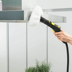 KARCHER SC 2 EasyFix Steam Cleaner, 1500W, 3.2 Bar Pressure, 1200L Steam/L Water, Chemical Free Cleaning, Removes 99.99% Viruses & Bacteria, EasyFix Floor Kit, Ideal for Home Use, German Tech, White