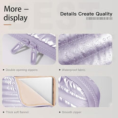 House of Quirk Laptop Sleeve Bag 13-14 Inch | Fashion Waterproof Soft Laptop Sleeve Case for Women & Girls | Lightweight Protective Computer Bag for Office, School & Travel (Purple)