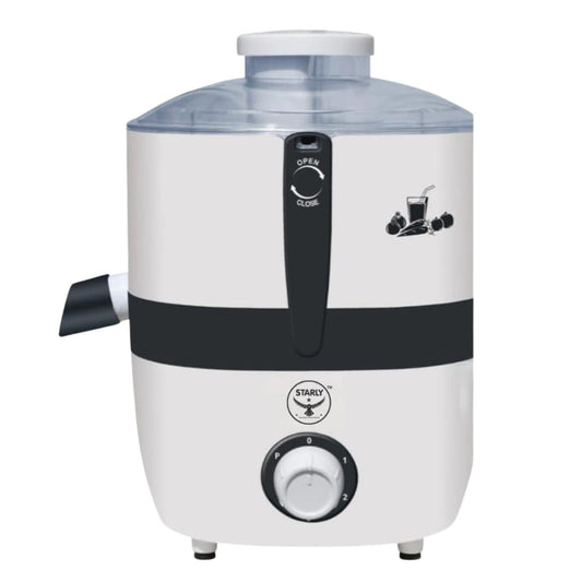 Starly Promax 500 Watts Juicer Mixer Grinder | Stainless Steel Blades | Shockproof Body with Overload Protection | Safety Locks | Fresh Fruit & Vegetable Juice in Seconds | 2-Year Warranty (White)