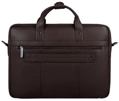 WildHorn Premium Leather Laptop Bag for Men | Handcrafted | Adjustable Shoulder Strap, Fits 15.6-Inch Laptop | Ideal for Office, Travel, Daily Use - 1 Year Warranty (WALNUT)
