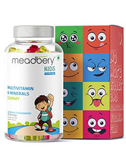 Meadbery Multivitamin Calcium Combo Gummy Bears Glutenfree Formula With Minerals And Vitamins B C D E B12 B6 For Kids Bone Health Growth Kids Bone Teeth Health 30+30 Tasty Gummies