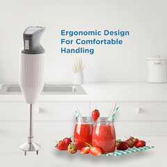 BOSS E111 Portable Hand Blender 180 Watt | Easy to Clean and Store | ISI-Marked, Grey