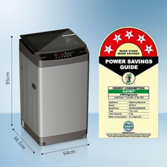 Bosch 7 kg 5 Star Fully Automatic Top Load Washing Machine,PowerWave Wash,Inbuilt Dual Lint Filter, Stainless Steel VarioDrum with 5 fin Pulsator, Water Save, Flex Drain, Dark Grey (WOE70AH0IN)