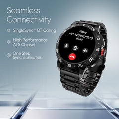 Fastrack MYND 1.93” AMOLED Display Smart Watch for Men & Women with AI Watch Faces,AI Chat,Offline Voice Commands,Curved Metallic Design,Functional Crown,BT Calling, Health Suite,100+ multisport modes