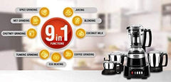 Panasonic Heavy Duty Mixer Grinder For Kitchen MX-AV425 (Sunstone Orange) Elements Series Powerful 1500W (MMLW) 4 Jar (Three-304 Stainless Steel & 1Juicer Extractor Jar) | 5 Years Motor Warranty