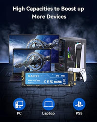 RAOYI 1TB NVMe Internal Solid State Drive M.2 2280 PCIe Gen4x4 SSD, Up to 5000MB/s, Configure SLC Cache, Storage and Memory Expansion for PS5 Laptop Desktop
