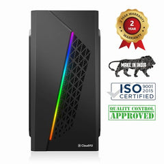 CloudVU Desktop PC #CPU i5-GEN4 Turbo + 8GB RAM + 1TB SSD NVMe + HDMI + VGA +LAN + USB 3.0 + HD Graphics + Windows 11 Pro License & MS.Office(Solar-i5_8GB_1TB)