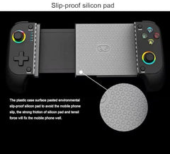 Mobile Gaming Controller for Iphone/Android with Case Support, Phone Game Controller Support Phone Case, RGB Light Hall Joystick, Turbo, Mobile Gaming Game-pad