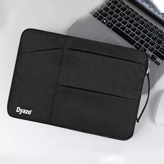 Dyazo 15-15.6 Inch Laptop Sleeve Case | Water Resistant Cover with Charger Pouch & Three Front Pockets | Compatible for Dell, HP, MacBook, Lenovo, Acer, Asus & All Other Notebooks (Black)