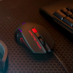 Arctic Fox Wired USB Gaming Mouse with Breathing Lights and DPI Upto 3600 (Charcoal Black)