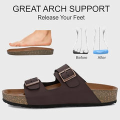 Centrino Sandals for Men | Berkin-Style Slip-On Casual Sandal with Open Toe Design |Lightweight On-Grip Sole for Outdoor Wear|Men Open Toe Buckle Strap Sandals| Summer Slip-On Slipper|Perfect For Monsoon Rainy Season NAVY 13 UK(7313)