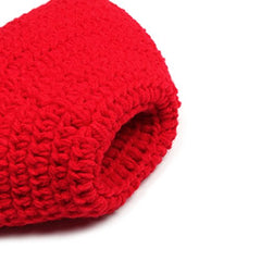 MOMISY Newborn Baby Photography Prop Crochet Costume 2 Pcs Handmade Knitted Hat Sleep Bag Photographic Prop Outfit for Baby - Red and White