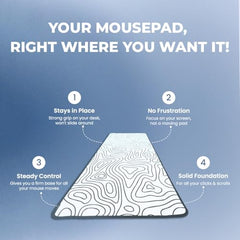 SPIN CART Large Gaming Mouse pad, Long XXL Extended Desk Table Mat Mousepad for Laptop PC Computer (Abstract Blue)
