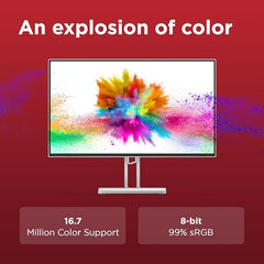 Lenovo L27-4C| 27 Inch (68.58 cm) Ultraslim Monitor, FHD 1920x1080, IPS, 144Hz, 99% sRGB, 1ms, 2x3W Speakers, Dual HDMI, Display Port, Audio Port, AMD FreeSync,Eyesafe, Bezel-Less, VESA Mount, Grey