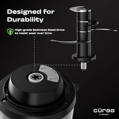 CΓRAA Chopper Electric for Kitchen | ChopLab Pro By Chef Sanjyot Keer | Compact Electric Chopper for Vegetable Chopping & Meat Mincing | Stainless Steel 4-Plane Blades | Black