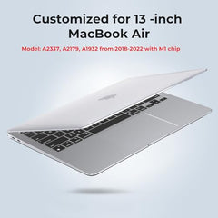 EooCoo Clear Case for Apple MacBook Air M1 13.3 inch Laptop Cover 2018-2021