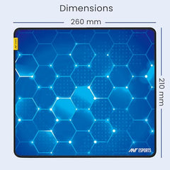 Ant Esports Prism Mouse Pad with Anti-fray Stitching, Waterproof Surface & Non-Slip Rubber Base with Stitched Edges Gaming Mouse Mat for Laptop, Compatible with Laser and Optical Mice – Black