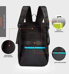 PAZZO Milestone Laptop bag for men | Office bag for men| Laptop Backpack for Men and Women with Anti-Theft Design, USB Port and 1 Year Warranty | Fits up to 15.6 inch Laptop, Macbook ~ Blue