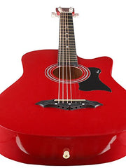 Juârez Acoustic Guitar Kit, JRZ38C/BK 38 Inch Cutaway, 038C with Bag, Strings, Pick and Strap, Black