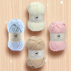 NESTNHAVEN , Plush & Cuddly Sets 2.0 , Chenille Yarn Supersoft Hand Knitting Wool Ball, set of 4 , 400 grams (1 Ball/100 Gram Each) Suitable for Craft, Babywear, Toys , Baby Blankets , 5 Bulky, Shades - NNHS 2.0 (Set 26 baby Pink , lilac , hot pink…