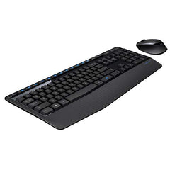 Logitech MK345 Wireless Combo Full-Sized Keyboard with Palm Rest and Comfortable Right-Handed Mouse, 2.4 GHz Wireless USB Receiver, Compatible with PC, Laptop - Black