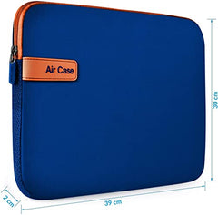 AirCase Protective Laptop Bag Sleeve fits Upto 15.6" Laptop/MacBook, Wrinkle Free, Padded, Waterproof Light Neoprene case Cover Pouch, for Men & Women, Blue- 6 Months Warranty
