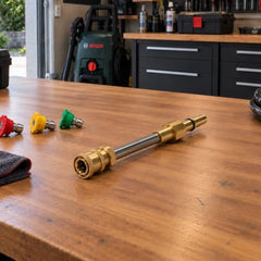 JPT Pressure Washer Gun Adapter, 1/4-Inch Quick Connect Fitting, Brass Build Adapter Compatible with Bosch High Pressure Washer