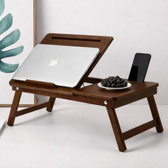 DDS Dream Decor Shoppee Wood Portable Laptop Table Adjustable Height With 1 Drawer (Blue)