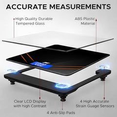 ANT Flora Mandala Digital Personal Weighing Scale for Body Weight | 180kg Capacity | 50g Accuracy | High Precision Strain Sensor | 4mm Tempered Glass | LCD Display | Auto On/Off | 40 Months Warranty