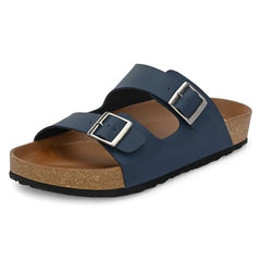 Centrino Sandals for Men | Berkin-Style Slip-On Casual Sandal with Open Toe Design |Lightweight On-Grip Sole for Outdoor Wear|Men Open Toe Buckle Strap Sandals| Summer Slip-On Slipper|Perfect For Monsoon Rainy Season NAVY 13 UK(7313)
