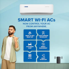 Blue Star 1 Ton 5 Star, Wi-Fi Smart Inverter Split AC (Copper,Convertible 5 in 1 Cooling, AI Pro, Voice Command, DigiQ Hepta Sensors, 4 Way Swing, ID512ZNURS, White)