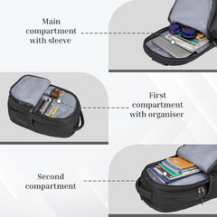 F Gear Arashi Mocha Mousse 35L School Backpack,Laptop Sleeve,4 Compartments