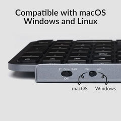 Keychron B6 Pro Ultra-Thin Wireless Keyboard, Full-Size QMK with Numeric Keypad Quiet Typing, 2.4 GHz/Bluetooth 5.2/Wired Connection Long Battery Life, Compatible with Mac Windows Linux - Space Gray