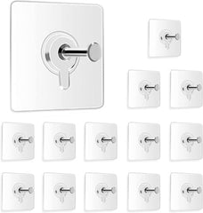 MAHNTMART Self Adhesive Wall Hooks - Heavy Duty Transparent Hook for Photo Frames, Wall Clocks, Keys - No Damage, Easy Installation (Frame Hook, 10-pcs)
