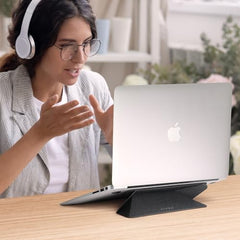 SKYVIK Elev8 Adhesive Adjustable Laptop Stand Ergonomic 2 Angles with Anti Slip Grip Sleek Arc Design