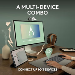 Logitech Pebble 2 Combo, Wireless Keyboard and Mouse, Quiet and Portable, Customisable, Logi Bolt, Bluetooth, Easy-Switch for Windows, macOS, iPadOS, Chrome -