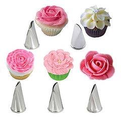 SYGA Cake Decoration Tips Set - 54 Pcs Professional Stainless Steel Piping/Dispenser Nozzle Kit,for Cakes Cupcakes Cookies Pastry