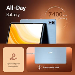 Acer Iconia Tab11 | 11.45" | 2.2K IPS Display, 450 Nit | Quad Speakers | 8GB + 128GB (Expandable) | Wi-Fi + (Calling) | Fingerprint Reader| Slim Metal Body| Blue