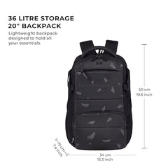 Gear Aspire 3 19"/35L Large Faux Leather Water Resistant Laptop Backpack | Casual Backpack | Daypack | Travel Backpack | College Bag For Men/Women (Brown - Brown)