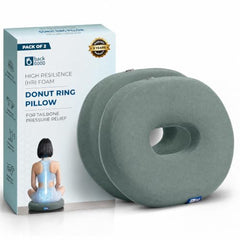 Donut Pillow for Tailbone Pain | 5-Year Warranty | Coccyx Cushion for Hemorrhoids, Piles, Fistula, Sciatica, Pregnancy Pain | Car Seat Cushion for Office Chair | Orthopedic Ring Pillow | Up to 100 Kgs