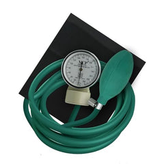 Dr. Care Aneroid Dial Model Blood Pressure Monitor With Manual Upper Arm Cuff And Rubber Bulb (Green)