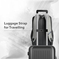 ASUS AP1601 Laptop Backpack for Up to 16-Inch Laptops, 18L Capacity, Water-Repellent Polyester,Dedicated Laptop Compartment,Multiple Organizer Pockets,Luggage Strap, Grey, for College, Office & Travel