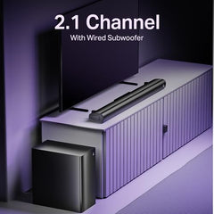 boAt Aavante 2.1 2000, 200W, EQ Modes, Multi Compatibility, Premium Design, Remote Control, v5.4 Bluetooth Sound bar, Home Theatre Soundbar Speaker(Premium Black)