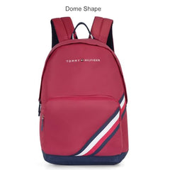 Tommy Hilfiger Unisex Roselle Plus 20L Laptop Backpack - Burgundy & Navy with Trolley Strap - Ideal for College, Work & Travel