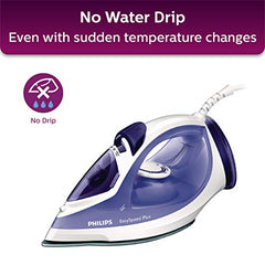 Philips Speed Pro DST3030/70 Steam iron, Green | 2400W, 40g/min Steam, 180g Steam Boost Ceramic Soleplate, Auto Shut-off, Drip Stop Technology, Large 300ml Water Tank