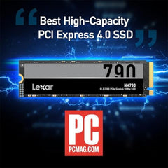 Lexar 8TB NM790 SSD PCIe Gen4 NVMe M.2 2280 Internal Solid State Drive, Up to 7000/6200 MB/s Read/Write, Compatible with PS5, for Gamers and Creators, Black (LNM790X008T-RNNNU)