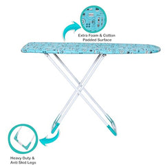 FLIPZON Premium Wooden Turbo Ironing Board/Table with Iron Holder, Foldable & Adjustable (122 x 47cm) (Green)